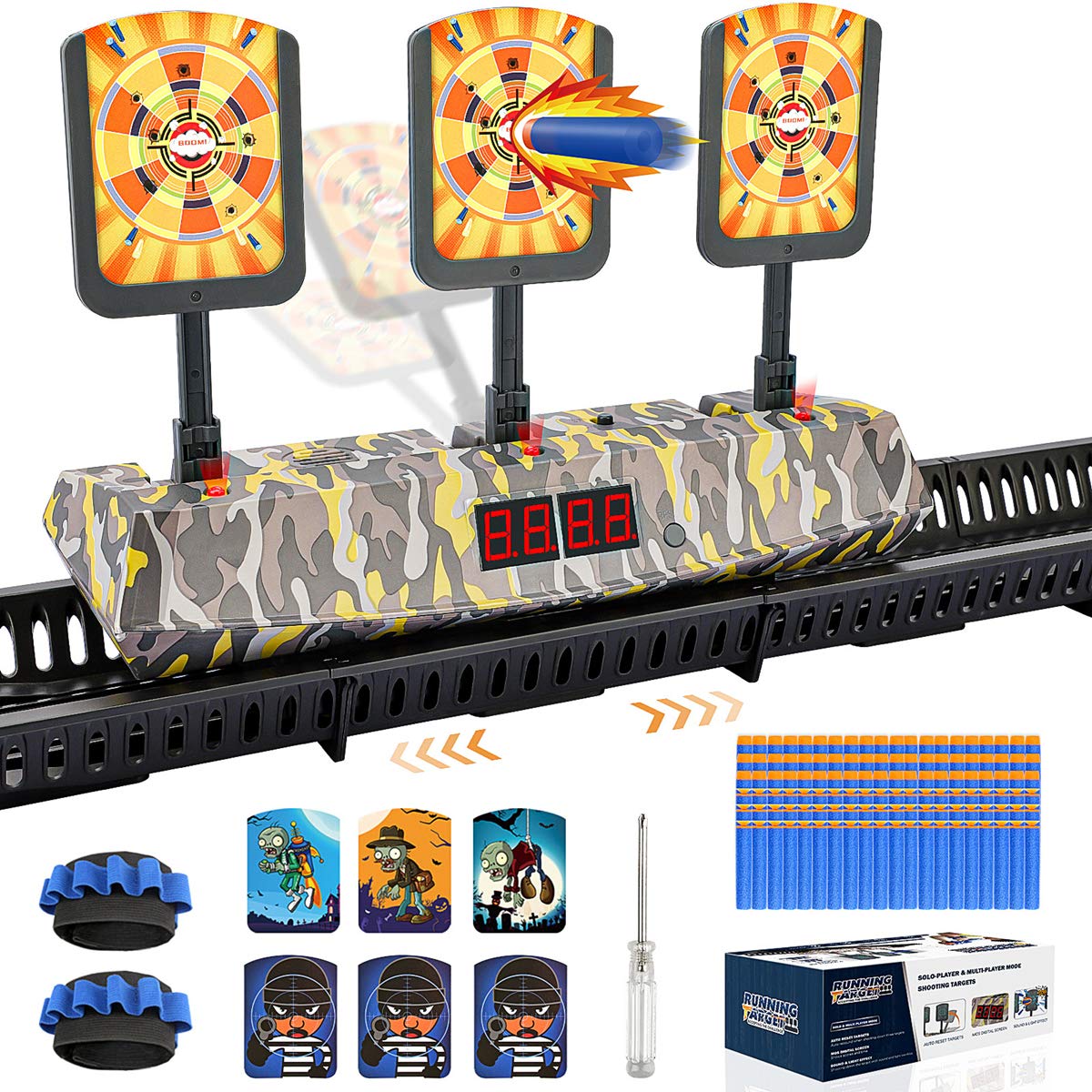 Buy Moving Shooting Target for Nerf , Digital Targets with 100 PCS