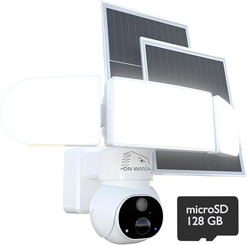 Miniatura 10 de Cámara de seguridad con reflector solar inalámbrico para exteriores, grabación/notificación activada por movimiento/reflector de 2000 lúmenes/sirena