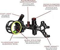 Vista 2 de CBE Tactic Micro Bow Sight, negro, 5 pines