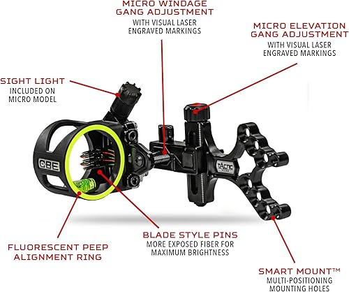Miniatura 2 de CBE Tactic Micro Bow Sight, negro, 5 pines