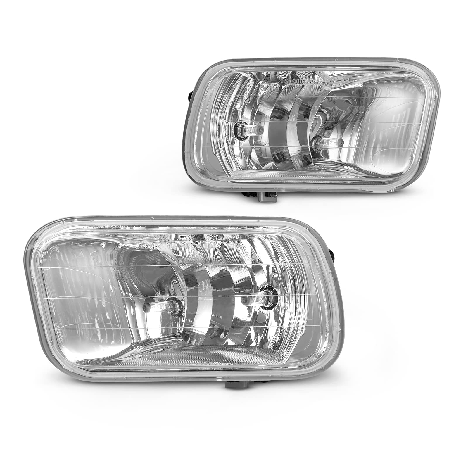 WEZEMLIGHT Fog Lights Assembly Replacement For 2009-2012 Dodge Ram 1500 2010-2018 Dodge Ram 2500 3500 Pickup Truck With H10 12V 42W Halogen Bulbs-1Pair