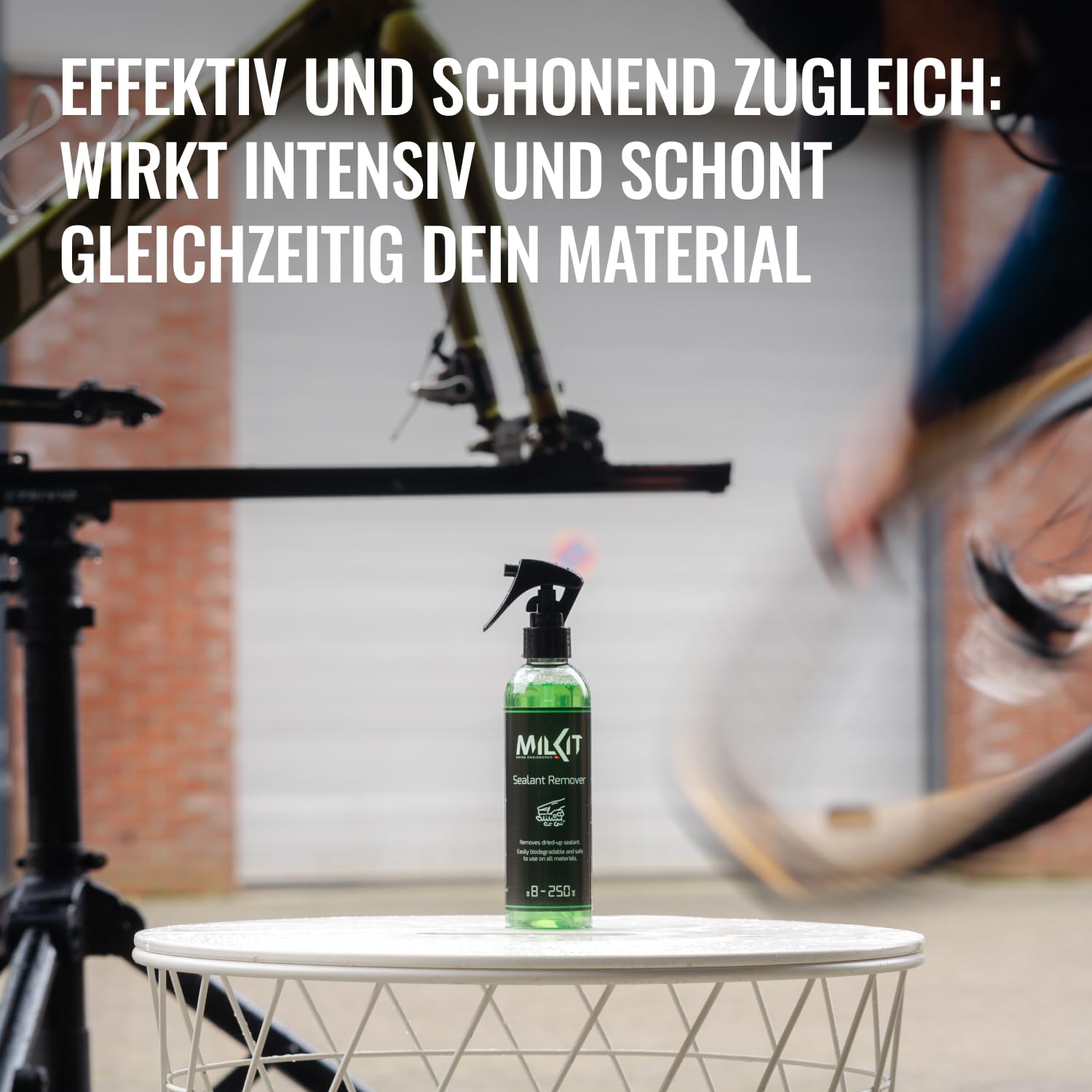 milKit Środek do usuwania mleka uszczelniającego – bezdętkowy środek uszczelniający do rowerów wyścigowych, grawitacyjnych i MTB – bezdętkowy środek do usuwania mleka
