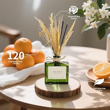 Reed Diffuser, 180 ml Citrus Grove Scented for 120 Days