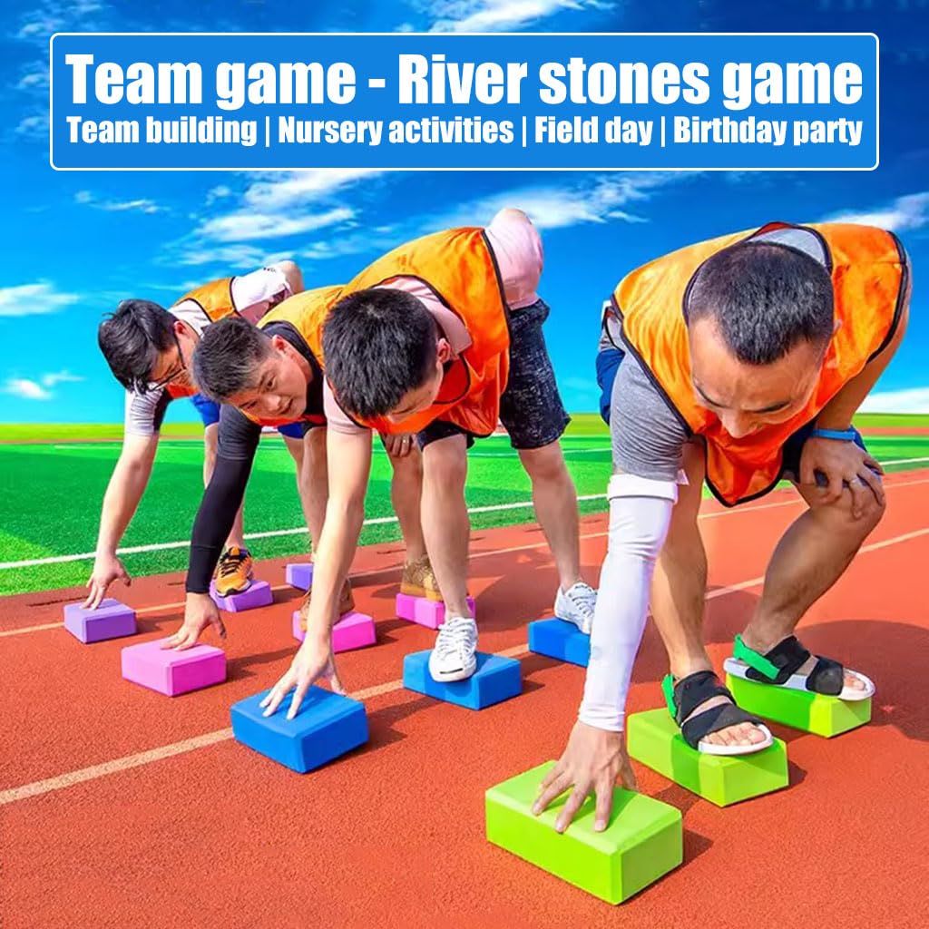 Gioco di pietre di fiume antiscivolo per team building e attività indoor outdoor
