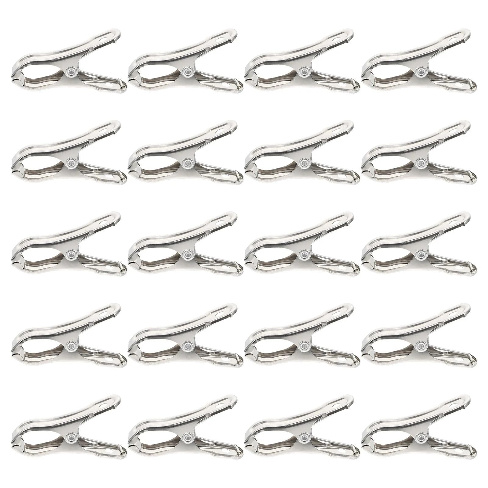 Stainless Steel Garden Clips 20Pcs Stainless Steel Garden Clips Greenhouse Clamps for Shade Cloth Sunshade Cover Outdoor Fixing