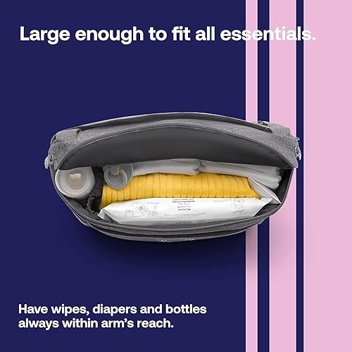 Miniatura 6 de Bugaboo Organizador - Bolsa de pañales multibolsillo de tamaño compacto - Universal compatible con cualquier cochecito - Se fija al manillar - Negro