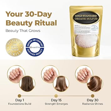 Gold Standard Organic Sulfur Crystals 2lb - 99.9% Pure MSM Crystals - High-Purity MSM Supplement Powder - Large Granular Flakes - 3rd Party Tested for Purity