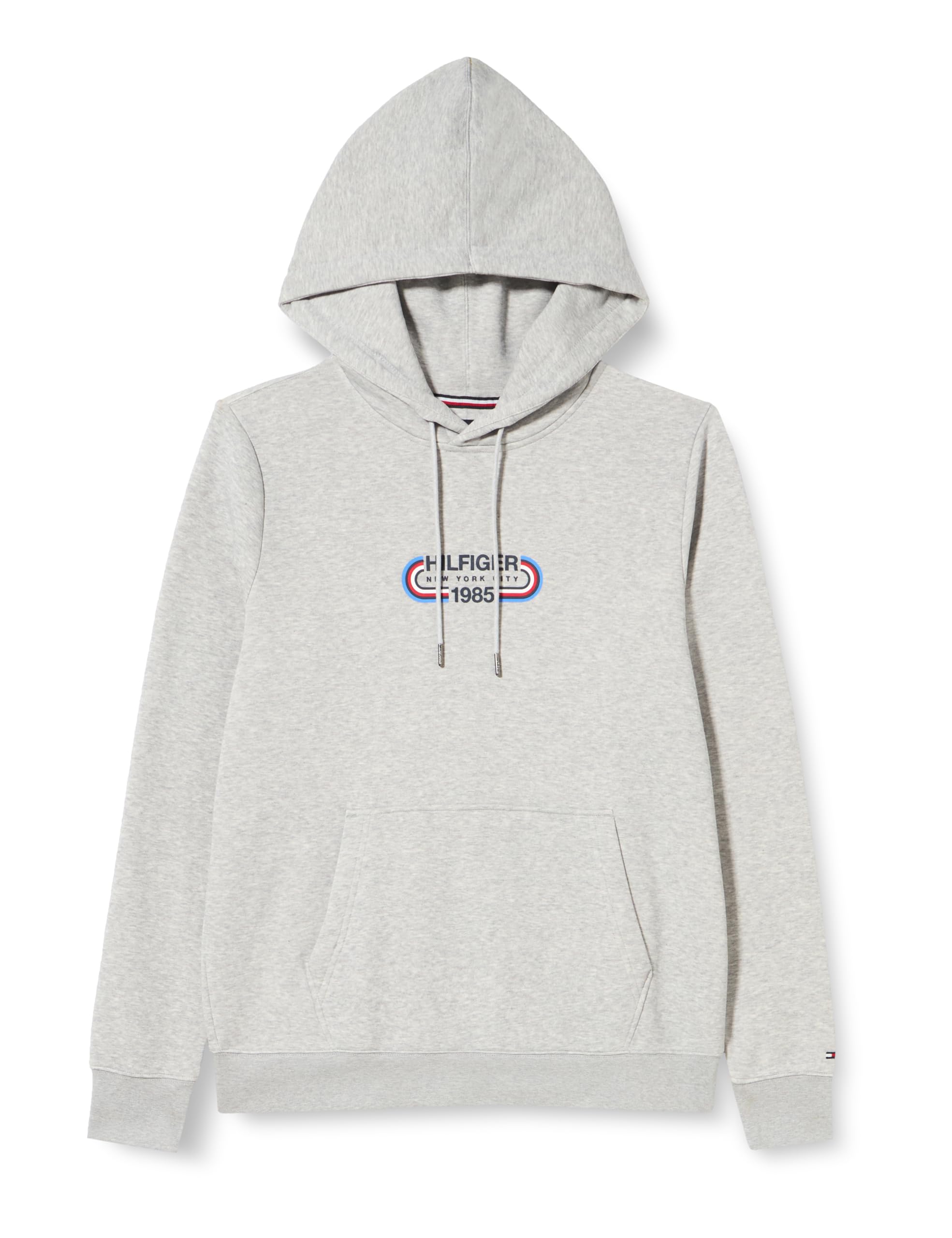 Tommy Hilfiger Men's HILFIGER TRACK GRAPHIC HOODY Light Grey Heather M