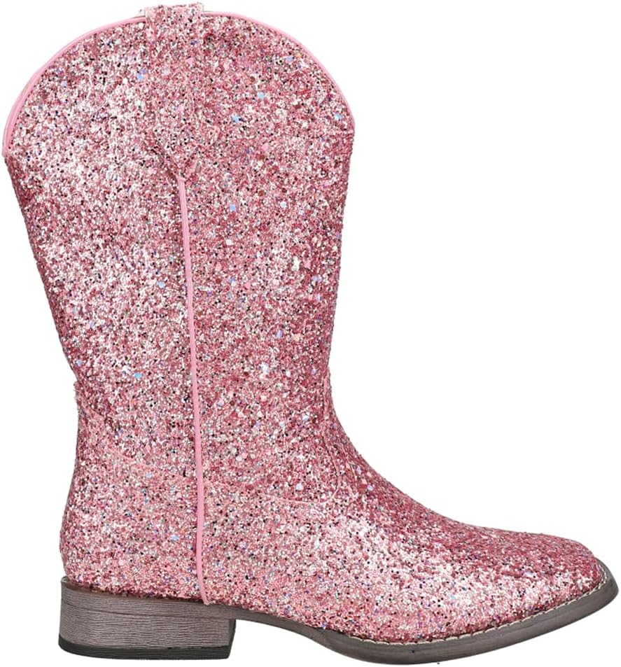 ROPER Toddler Girls Glitter Galore Square Toe Casual Boots Ankle - Pink