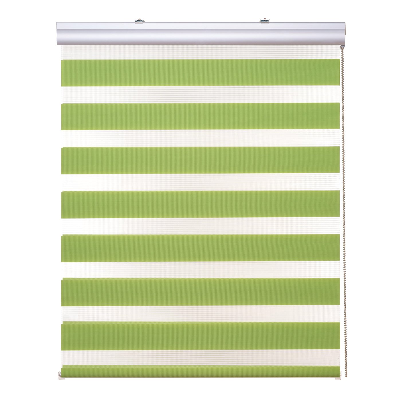 Ventanara roleta podwójna, zielona, z aluminiową obudową, roleta typu dzień i noc 140 x 220 cm zielony