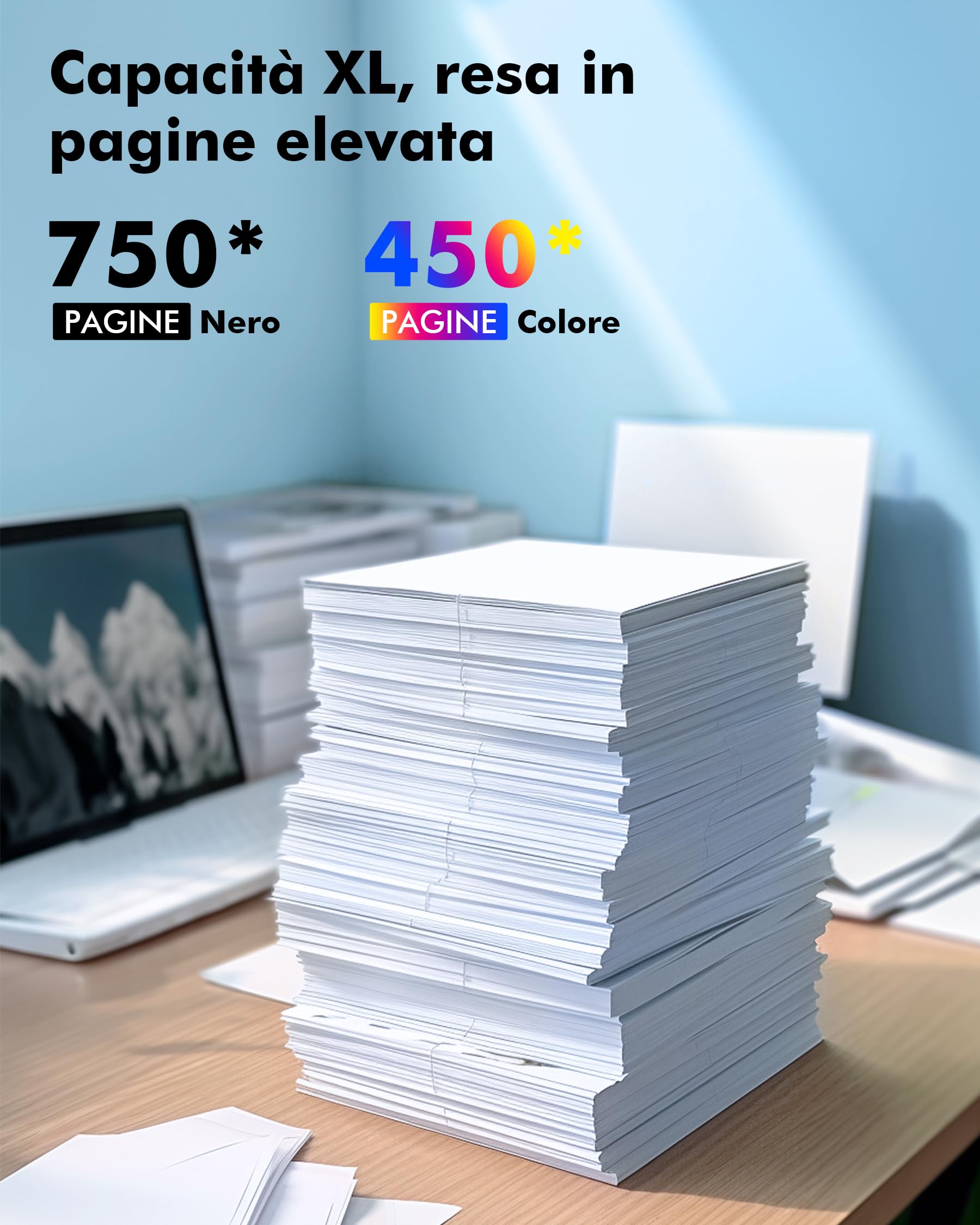 Heroil 305 Nero e Colore 305XL Cartucce d'inchiostro Sostituzione per HP 305 XL Nero e Colore per HP DeskJet 2720E 2720 2700 DeskJet Plus 4100 4120 4130 Envy 6010 6020 6030 Envy Pro 6420 6430 (2-Pack)