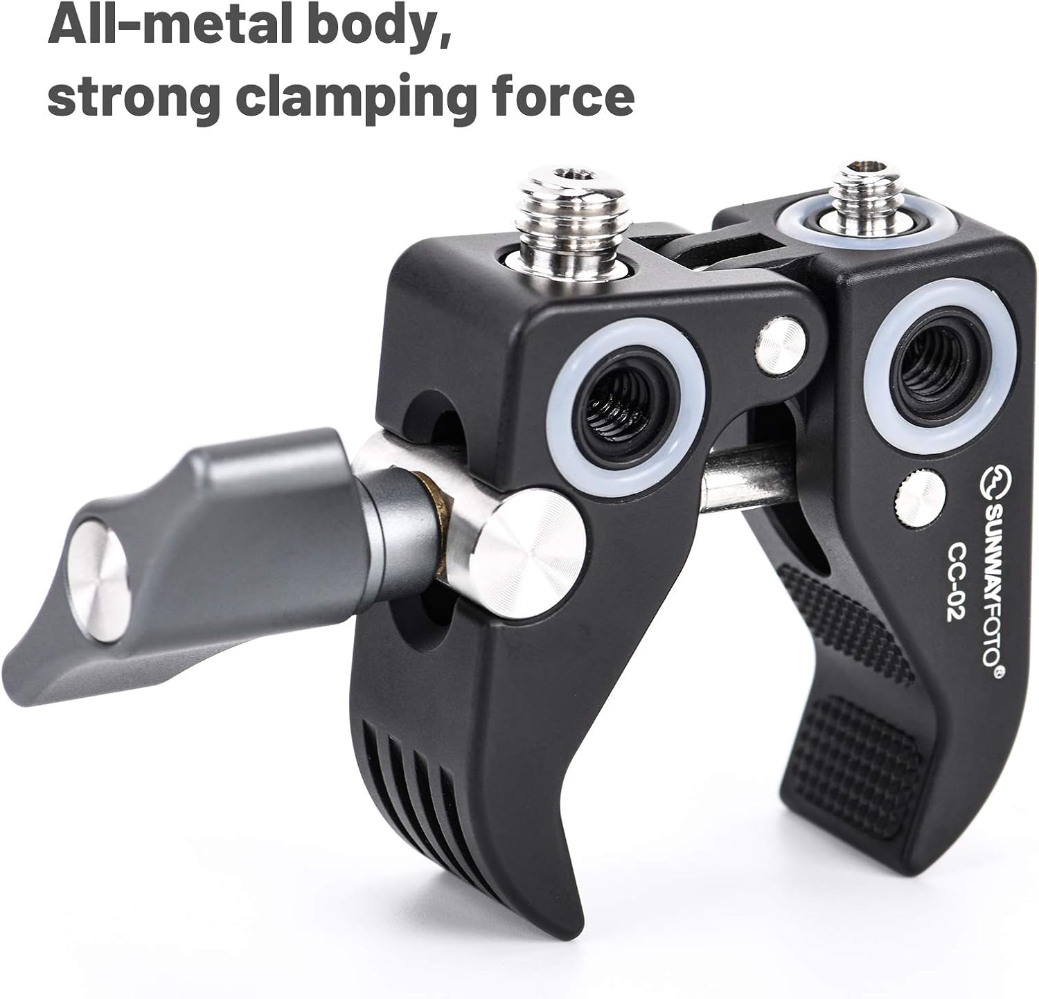 SUNWAYFOTO CC02 Super Clamp on Tripod 1/4 and 3/8 Thread Camera Mount
