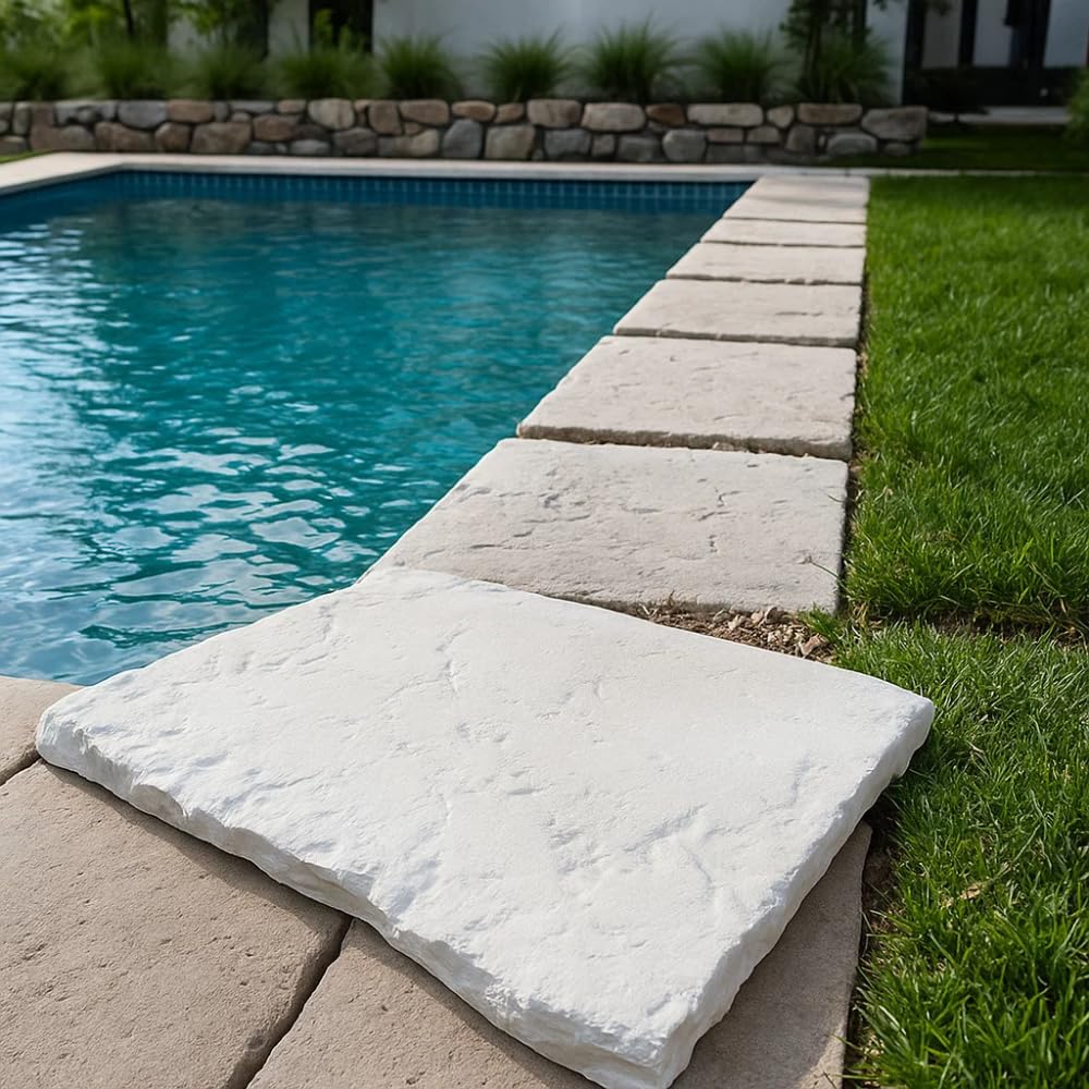 FORTUNATO Camminamento Giardino Cemento Effetto Pietra Lastre 60x90 cm Sp.4 cm Vialetto Percorso Cortili Bordo Piscina