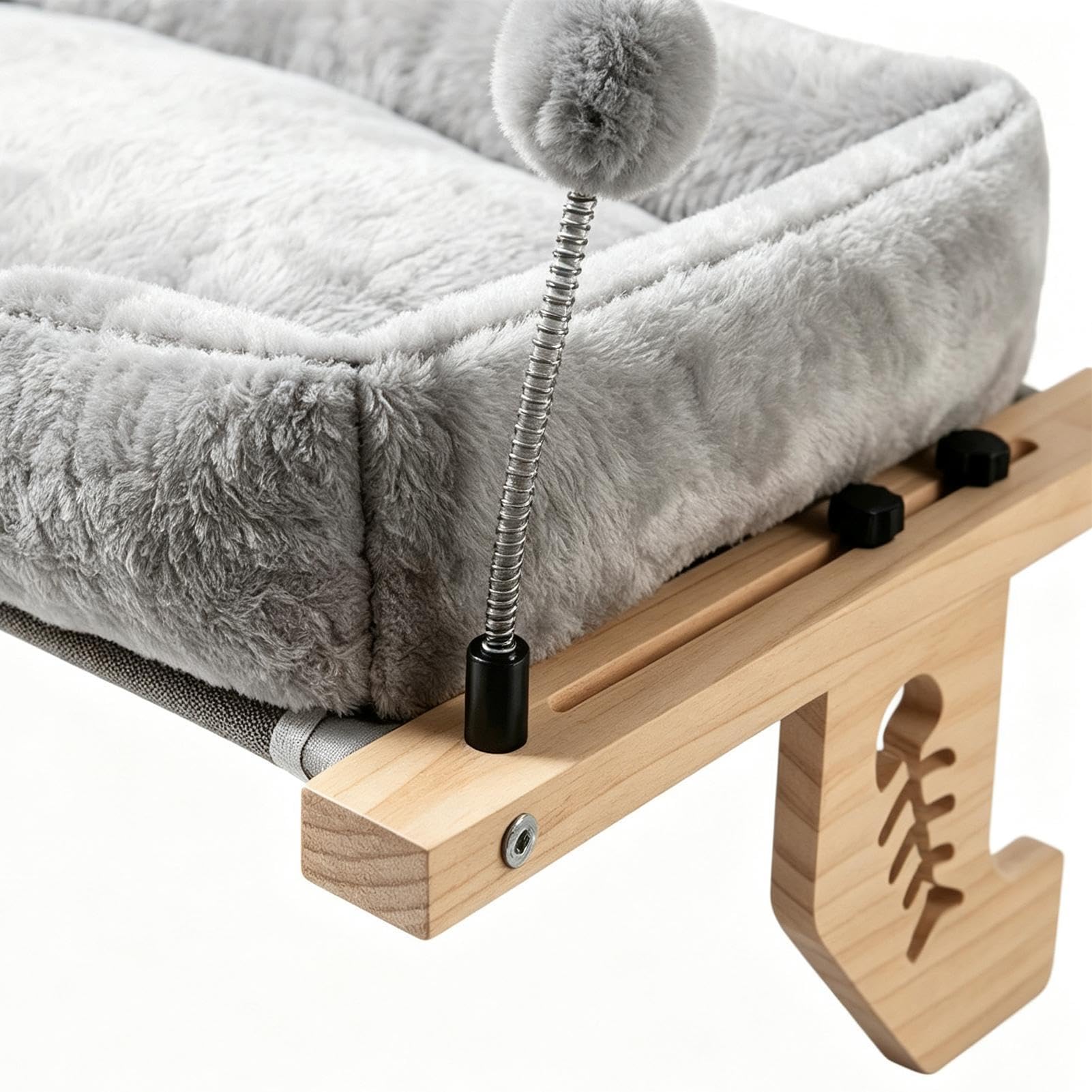 Amaca da Finestra per Gatti Angolo Riposo Con Cuscino Peluche E Palla | Cuccia da Interno Casa, Appartamento, Interno, Davanzale, Comodino, Soggiorno, Camera da , Balcone