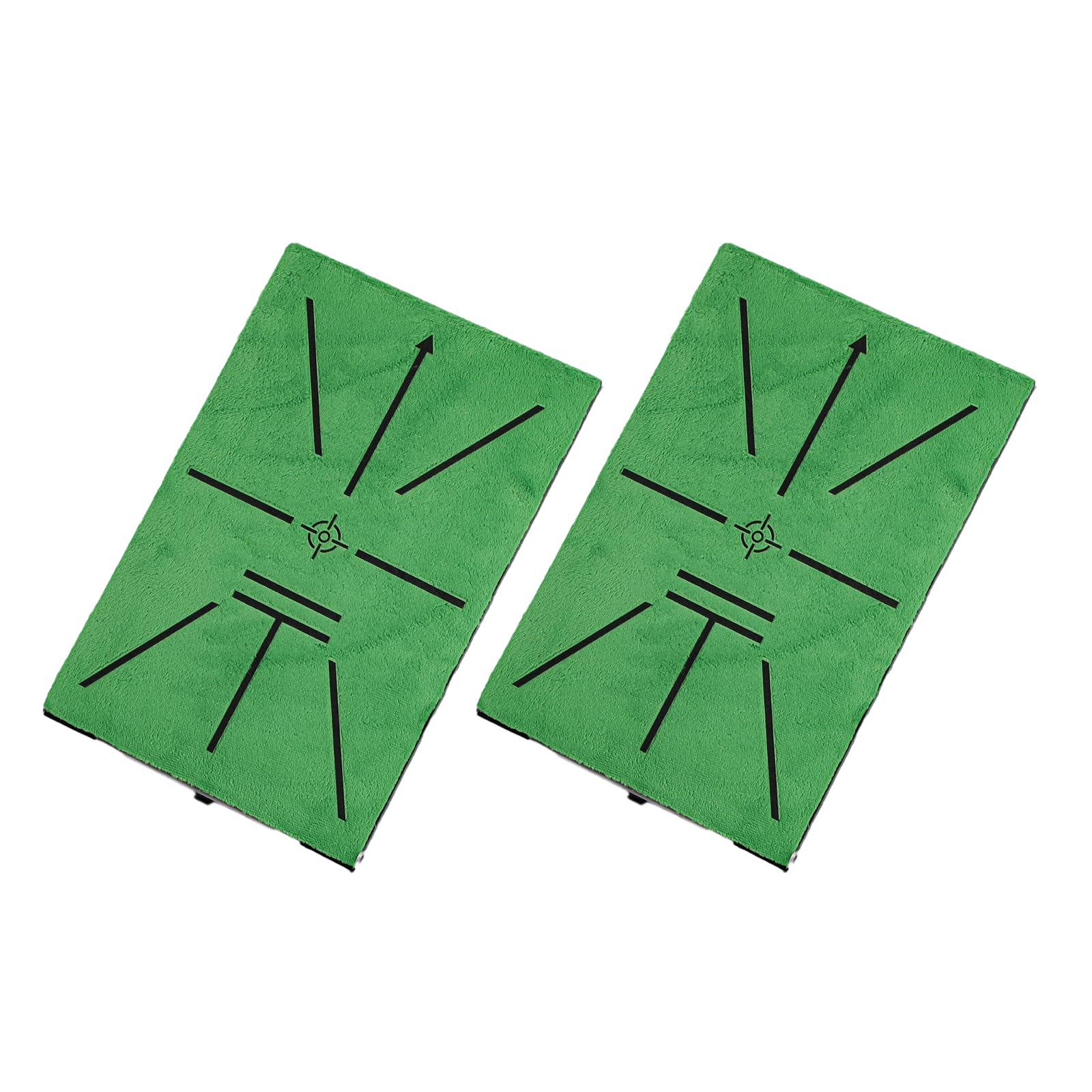 Swingmetrics Golf Hitting Mat – Swing Path Trainer with Replaceable Turf, 14''x9'' Aluminum Base & 3'' Spikes – Golf Practice for Chipping, Driving Portable Winter Golf Strike Mat (Replace Mat *2)