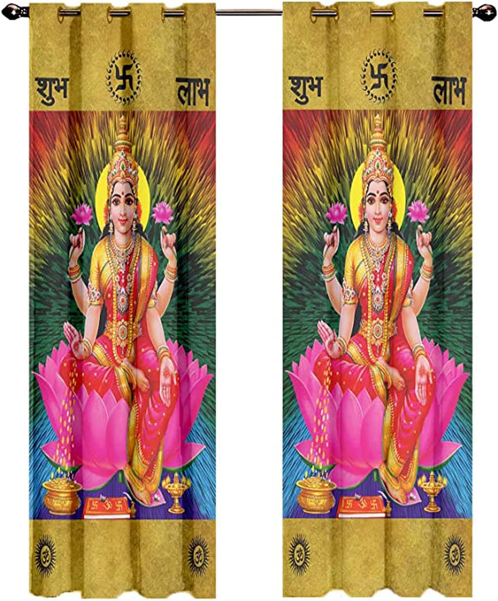 AH ARTSY HOME Polyester Fabric Home Washable Heavy Fine Quality Digital Print Curtains for Bed Room Kids Room Living Room Window/Door/Long Door