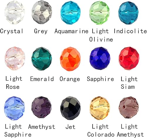 Miniatura 2 de LolliBeads (TM) Mezcla al por mayor Lote de 0.236 in Briolette Faceted Rondelle Cuentas de cristal para la fabricación de joyas con caja de