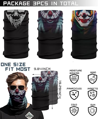 Miniatura 2 de Neck Gaiters,Sun UV Protection Seamless Skull Bandanas,Gator Joker Face Cover Scarf Mask for Men Women outdoor sports