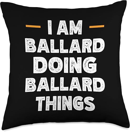 Ballard doing Ballard things Personalized Ballard things custom funny name Throw Pillow, 18x18, Multicolor