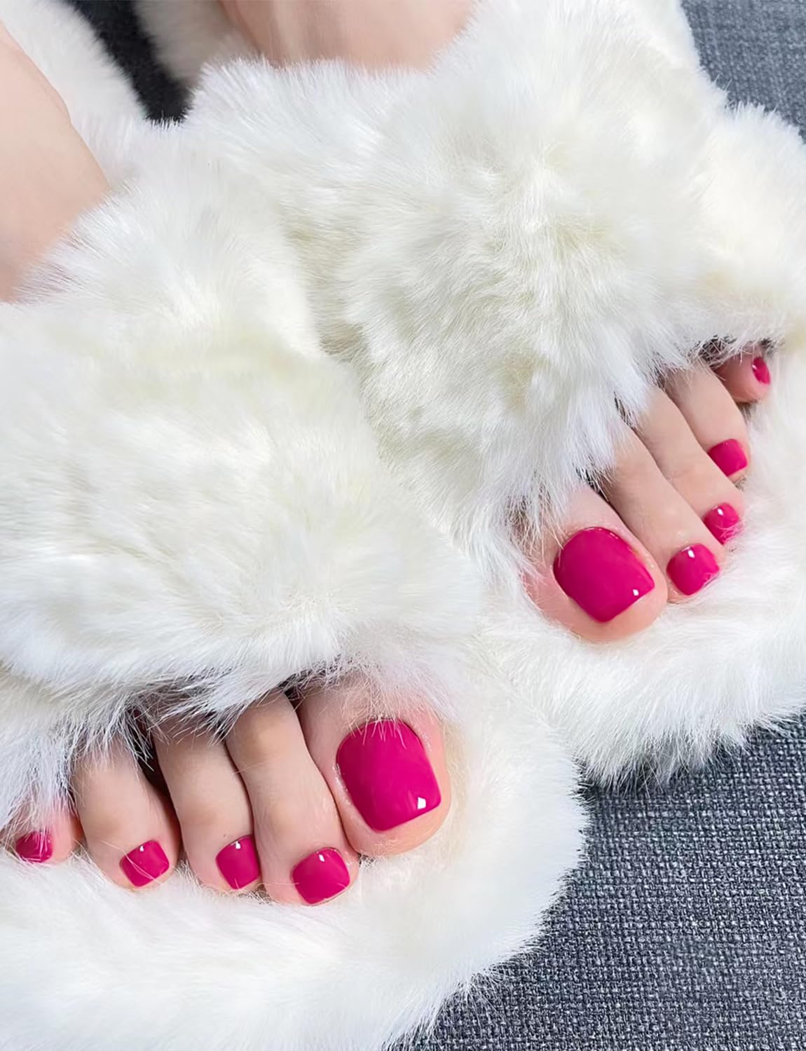 Folia do paznokci Toe samoprzylepna UV, Red Plum, 26 szt. żelowych naklejek na paznokcie u stóp