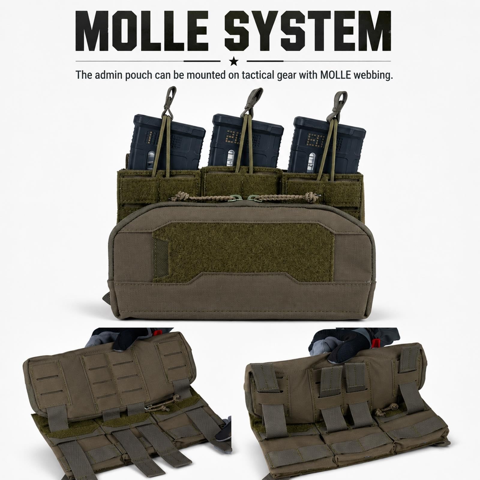 Tasca Tripla Caricatore 556 Organizer Admin MOLLE Set