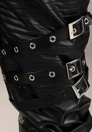 Miniatura 8 de Disfraz de Edward Scissorhands para niños Traje completo de Halloween de personaje de película para niños camisa, pantalones, guantes de tijera,