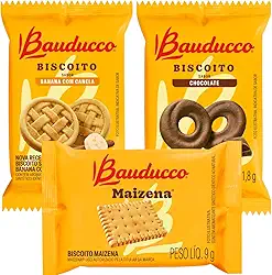 Kit 60 Sachês Biscoito Bauducco Sabores Sortidos