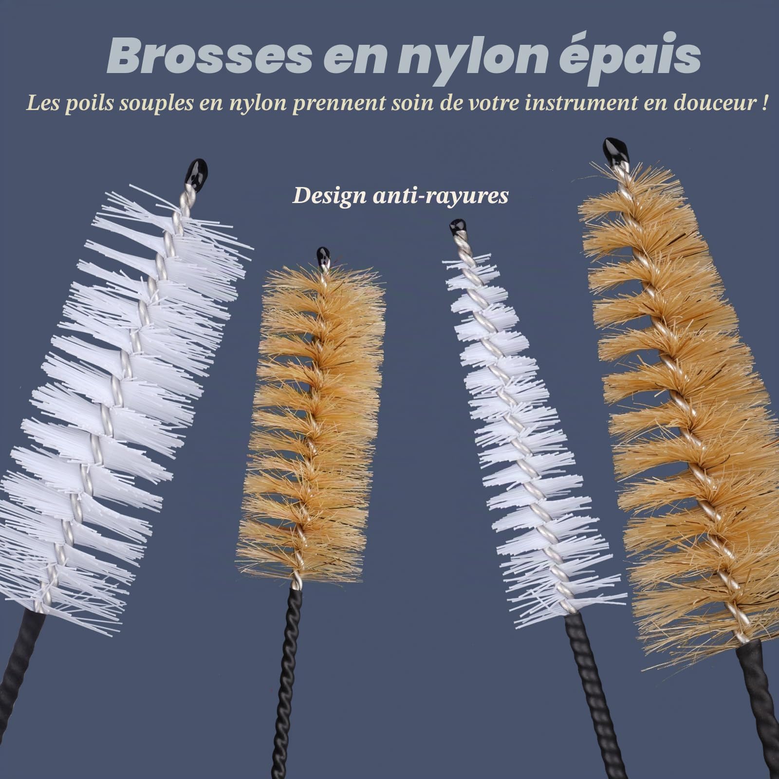 Trompette Enfants,Trompette,Trompette Enfant,Trompette Tracteur pour Trompett,5 Brosses De Nettoyage Nettoyage Spirale