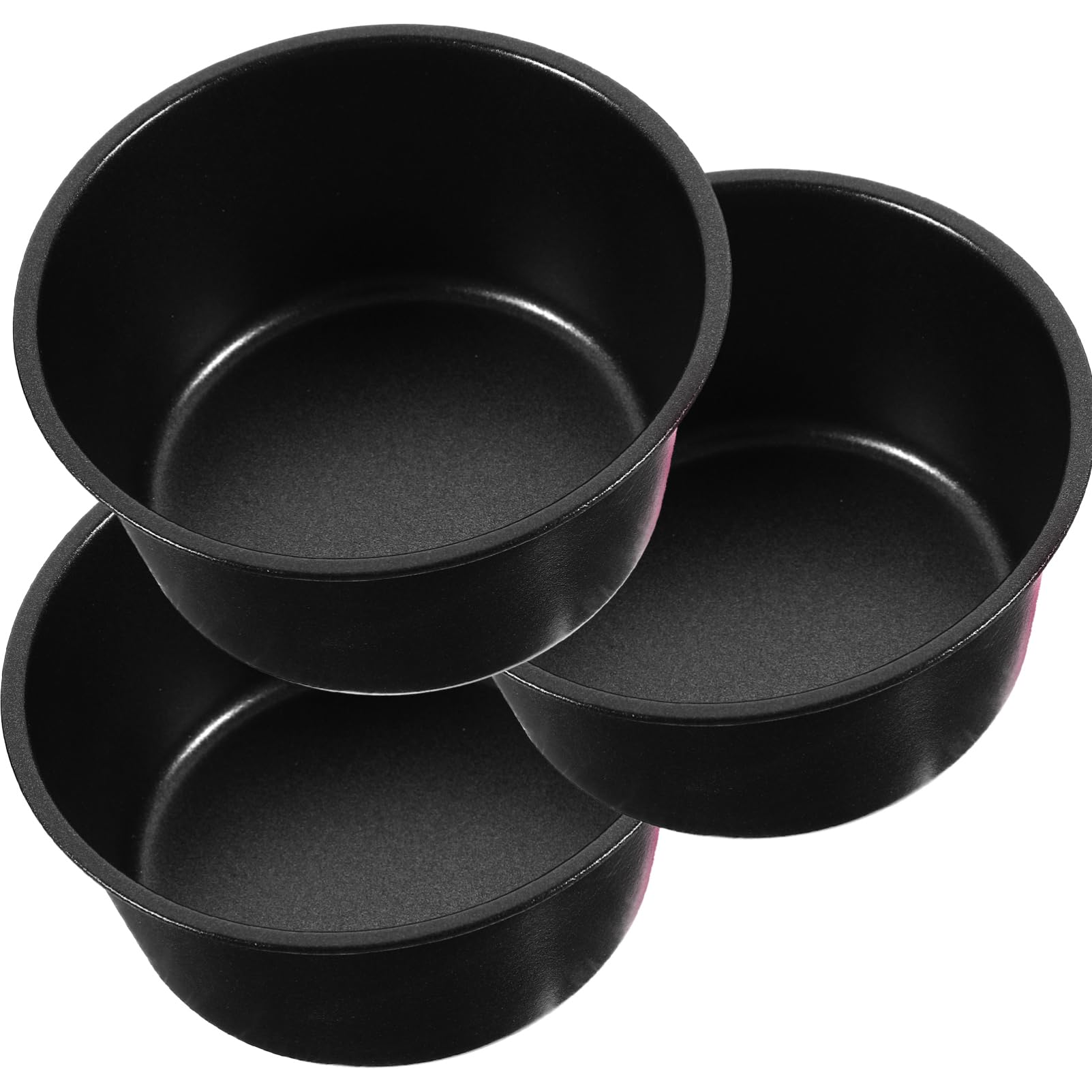 PRETYZOOM Lot De 4 Petits Moules À Gâteaux Ronds Moules À Muffins Revêtement Antiadhésif Pour Un Démoulage Facile 3 Pièces X 4