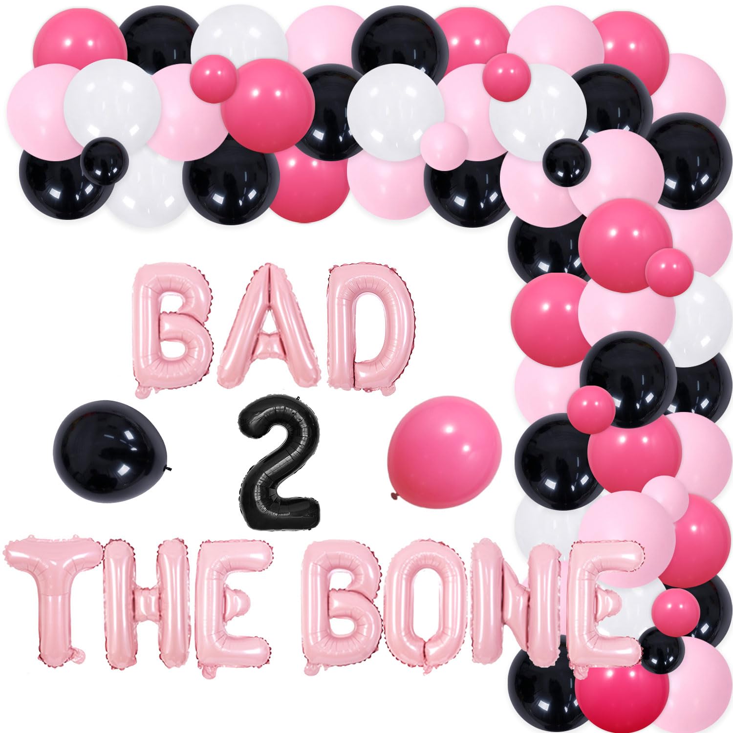 Jollyboom Bad 2 The Bone Party Decorations Girl, 8Pcs