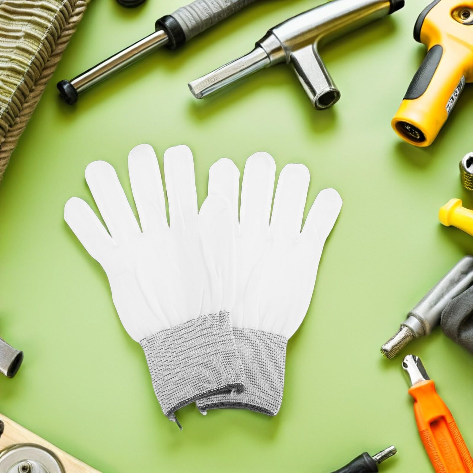 Guantes Envolventes Antipolvo para Coche 10 Pares, Protección Antielectrostática, Material Nylon y Tejido, para Uso Diario en Aplicación de Películas de Carrocería