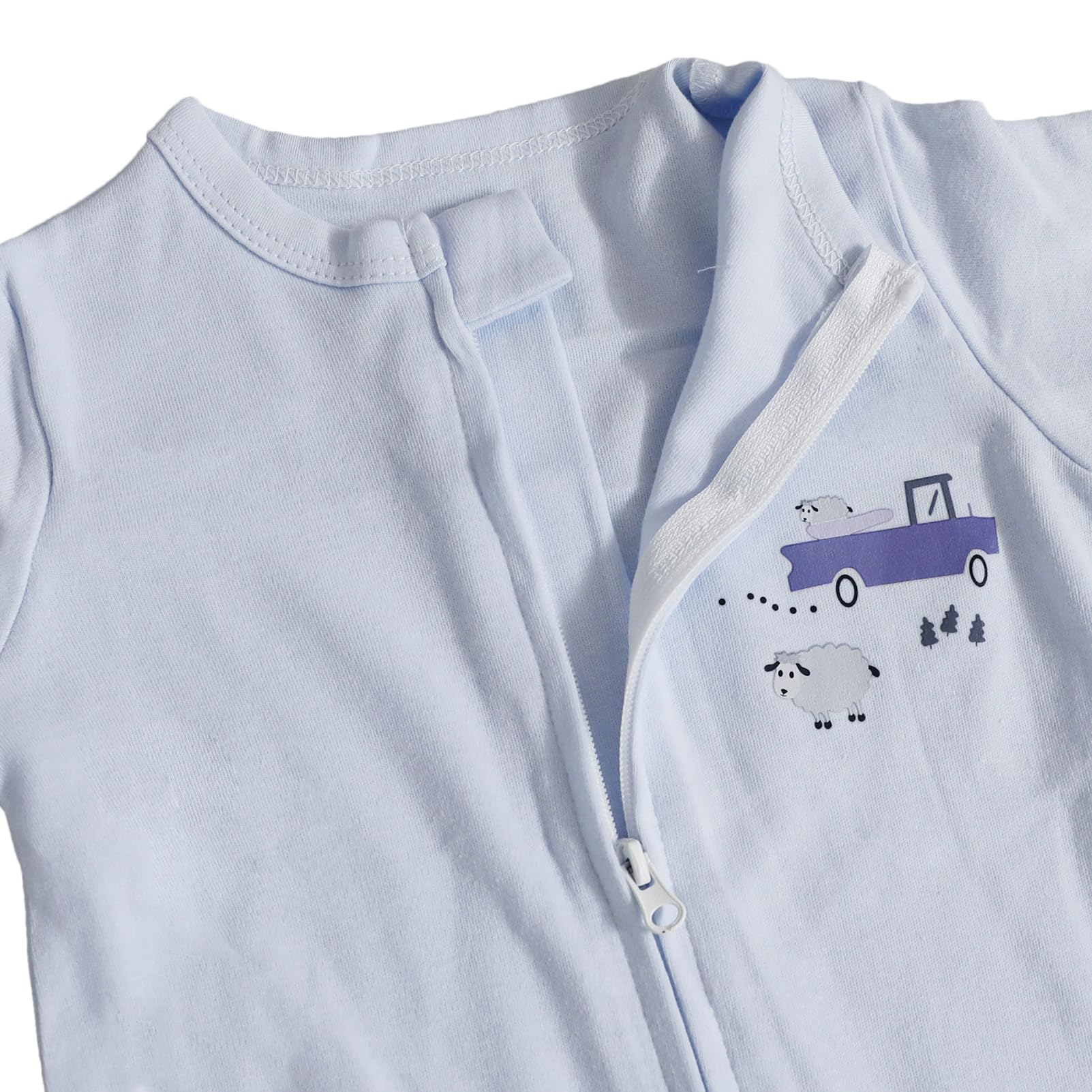 amropi Gestreifte Strampler Baby Mädchen Jungen 3er-Pack Kurzarm Schlafstrampler Schlafanzug für 6-24 Monate