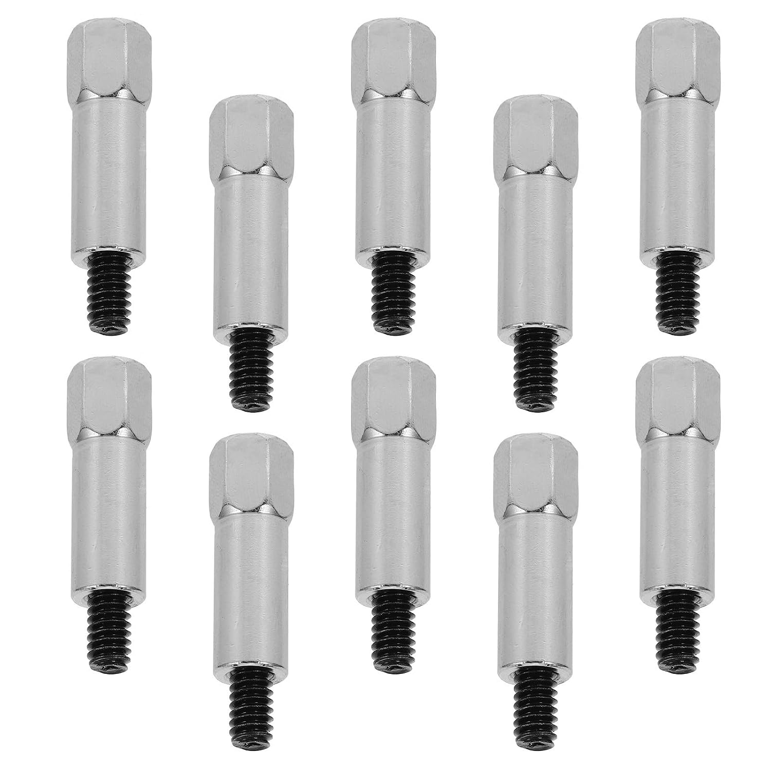 10pcs Car Valve Cover Replacement Bolts Set Chrome Plated Steel 1/4 Inch Thread Size with Enhanced Durability and Easy Installation for Engines 283 305 327 350 383 Sbc