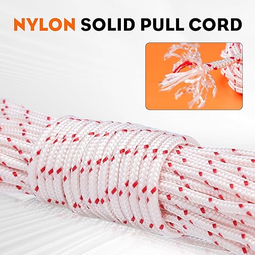 Miniatura 6 de HIPA soga de arranque de 10 m para motosierra Stihl, Husqvarna, Sears, Craftsman, Poulan, Briggs, Stratton, cortadoras de césped, motosierras y