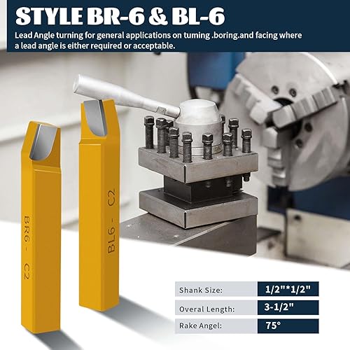 Miniatura 4 de 20 herramientas de corte de punta de carburo de 12 pulgada, herramientas de corte de torno de metal, herramientas de torno de corte de metal para