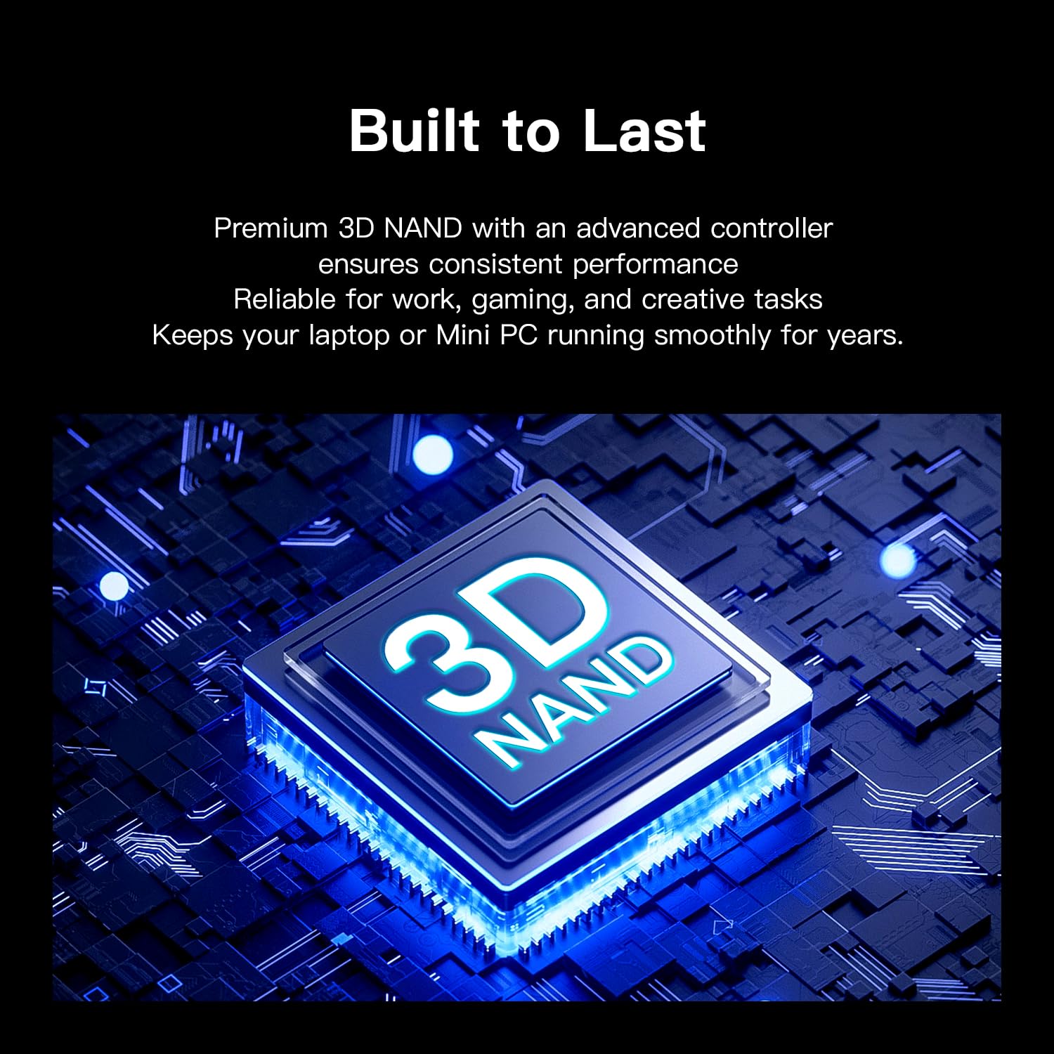 SSD M.2 2242 PCIe Gen3x4 NVMe de 1 To, jusqu'à 3500 Mo/s en lecture et 3000 Mo/s en écriture