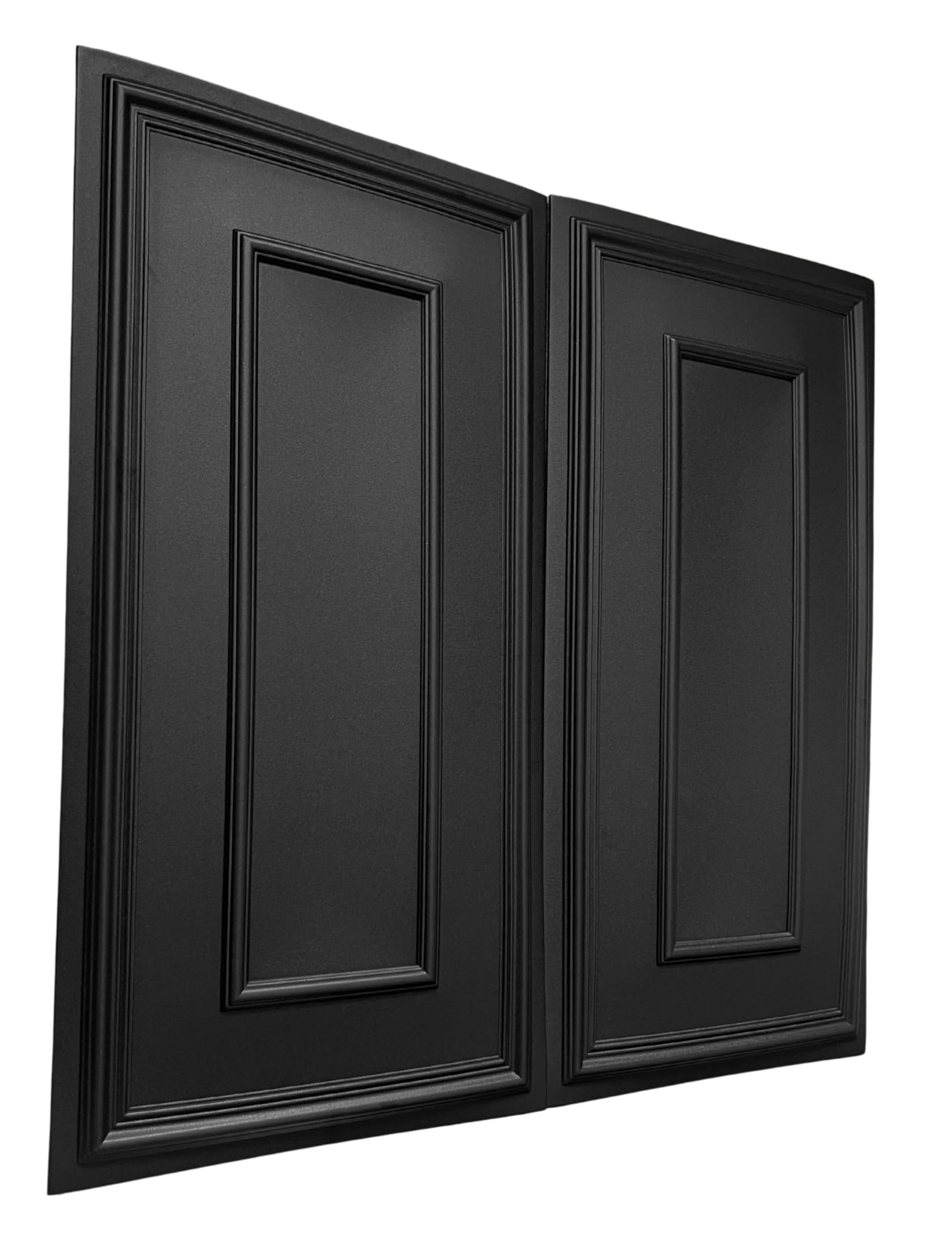 DECCART - Panele ścienne 100x50 cm - Panele ścienne - Panele - Okładziny ścienne wewnętrzne, okładziny sufitowe, Panel styropianowy, panele ścienne 3D - wzór Boazerie XL Black - 24 sztuki (12 m²)
