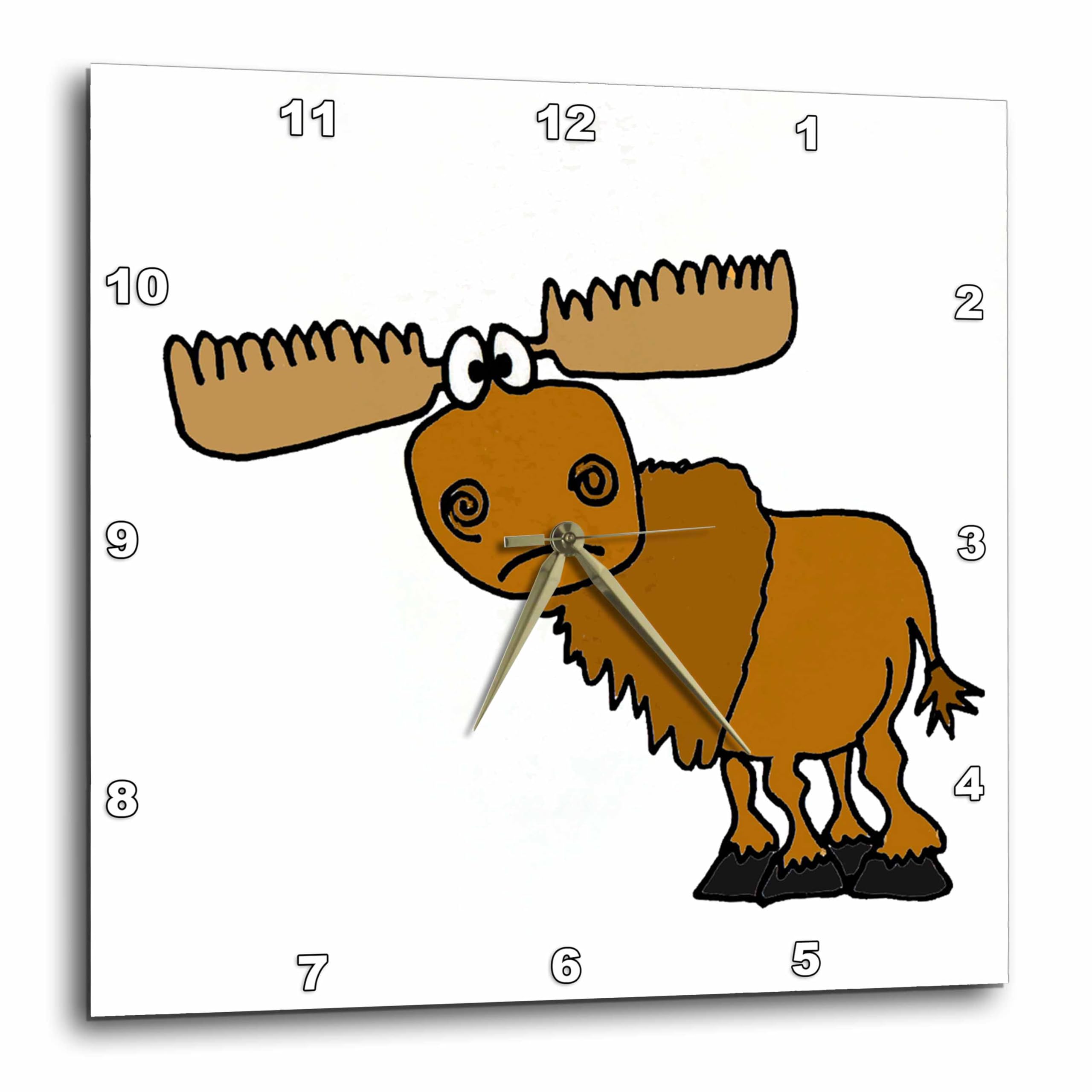 Horloge murale Moose 3dRose 25,4 cm pour rompre la monotonie de vos murs