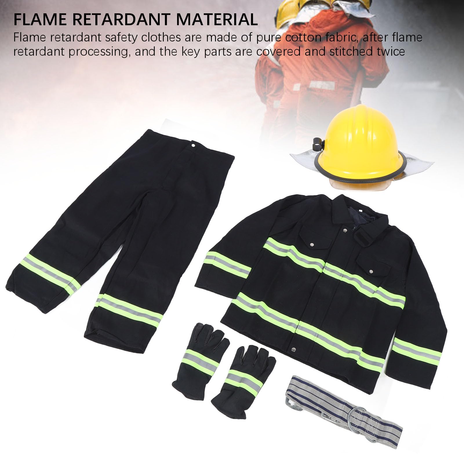 Tuta Protettiva in Cotone Ignifugo con Striscia Riflettente per Isolamento Termico, Tipo 97 Blu Navy per Lavoratori Industriali