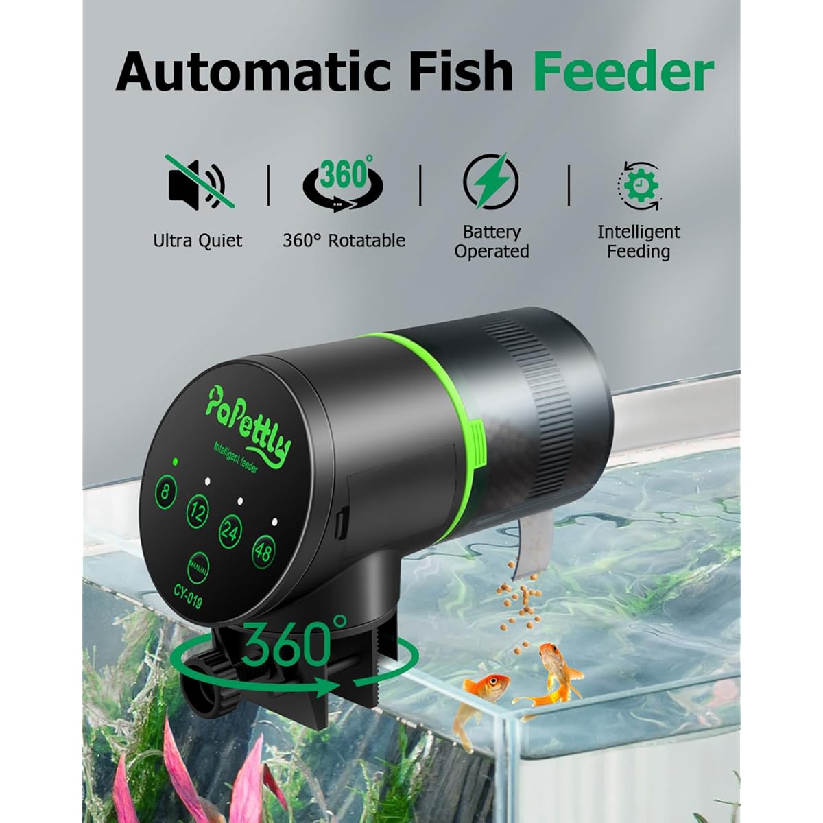 Auto Fish Feeder Fish Food Flakes Petbank Auto Fish Food