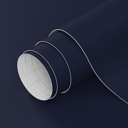 KIKitchen Papel tapiz de color azul y morado de 15.7 x 197 pulgadas, papel de contacto de color sólido, autoadhesivo, revisable, impermeable,