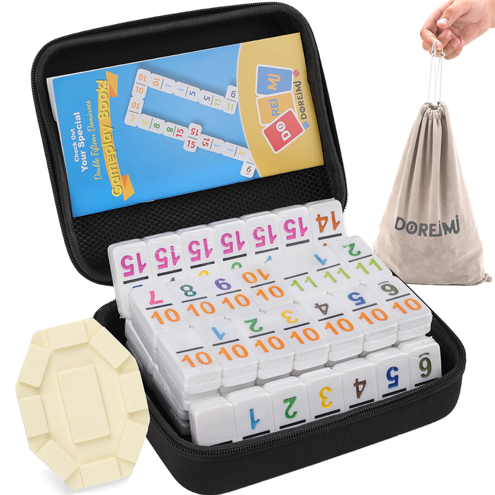 Amazon.com: Doreimi Mexican Train Dominoes Double 15 Set, 136