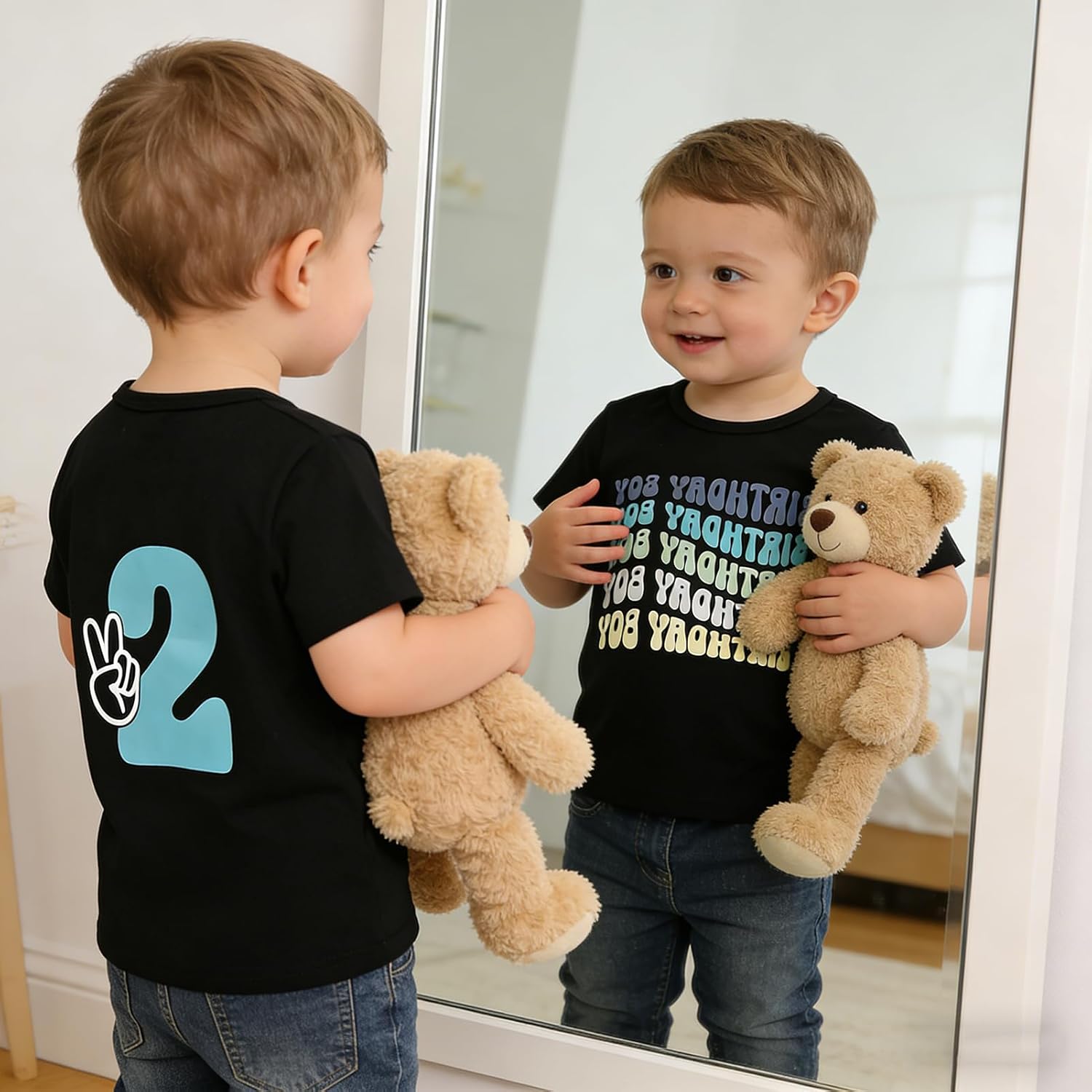 TITKKOP Toddler Boy 2nd Birthday Shirt – Short Sleeve Cotton Tee for Two Year Old