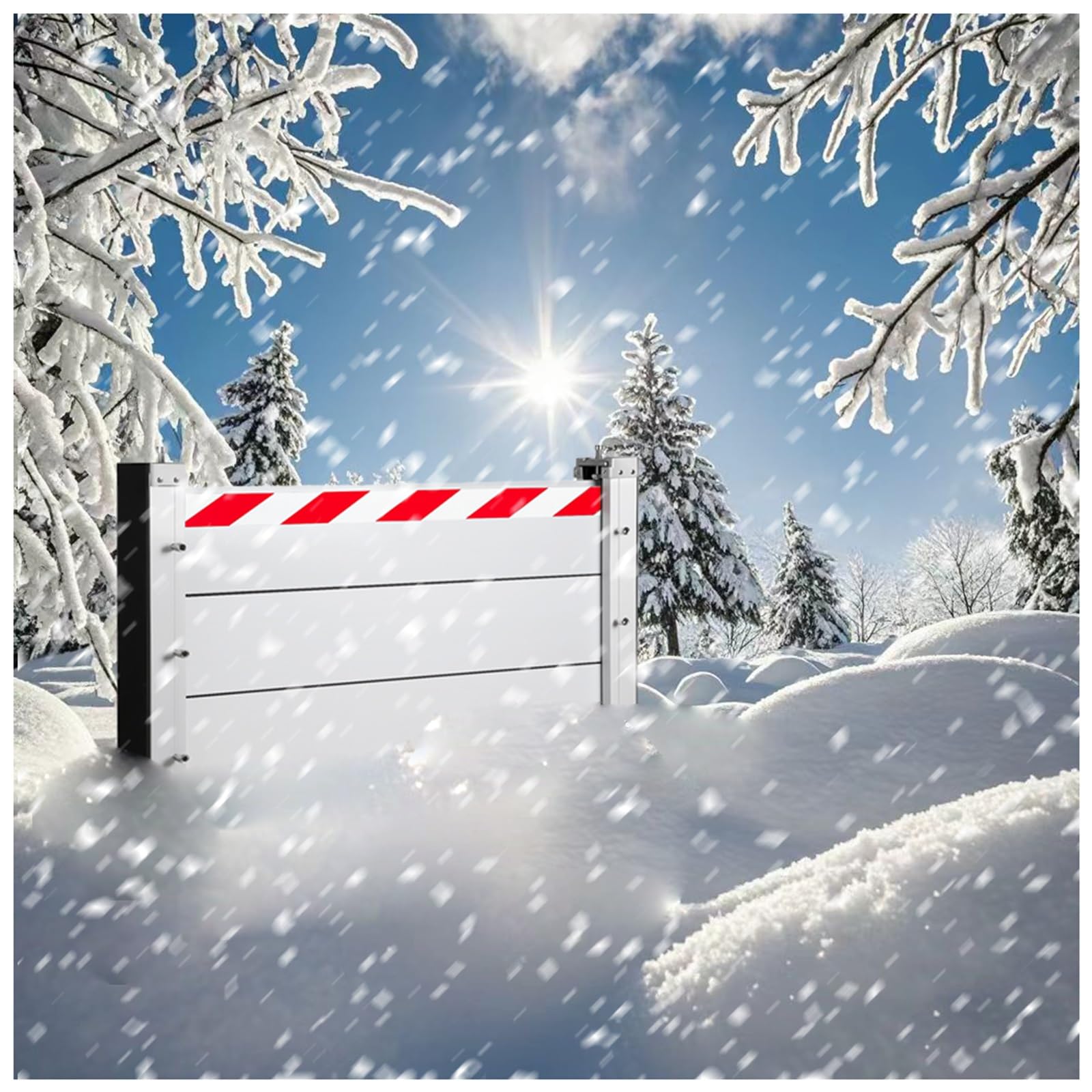 Porte temporaire anti-inondation amovible en aluminium durable