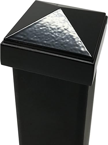 Miniatura 5 de Tapa de poste de pirámide de aluminio de 2 "x 2" para postes metálicos - Ajuste a presión - Negro - DHPPC20