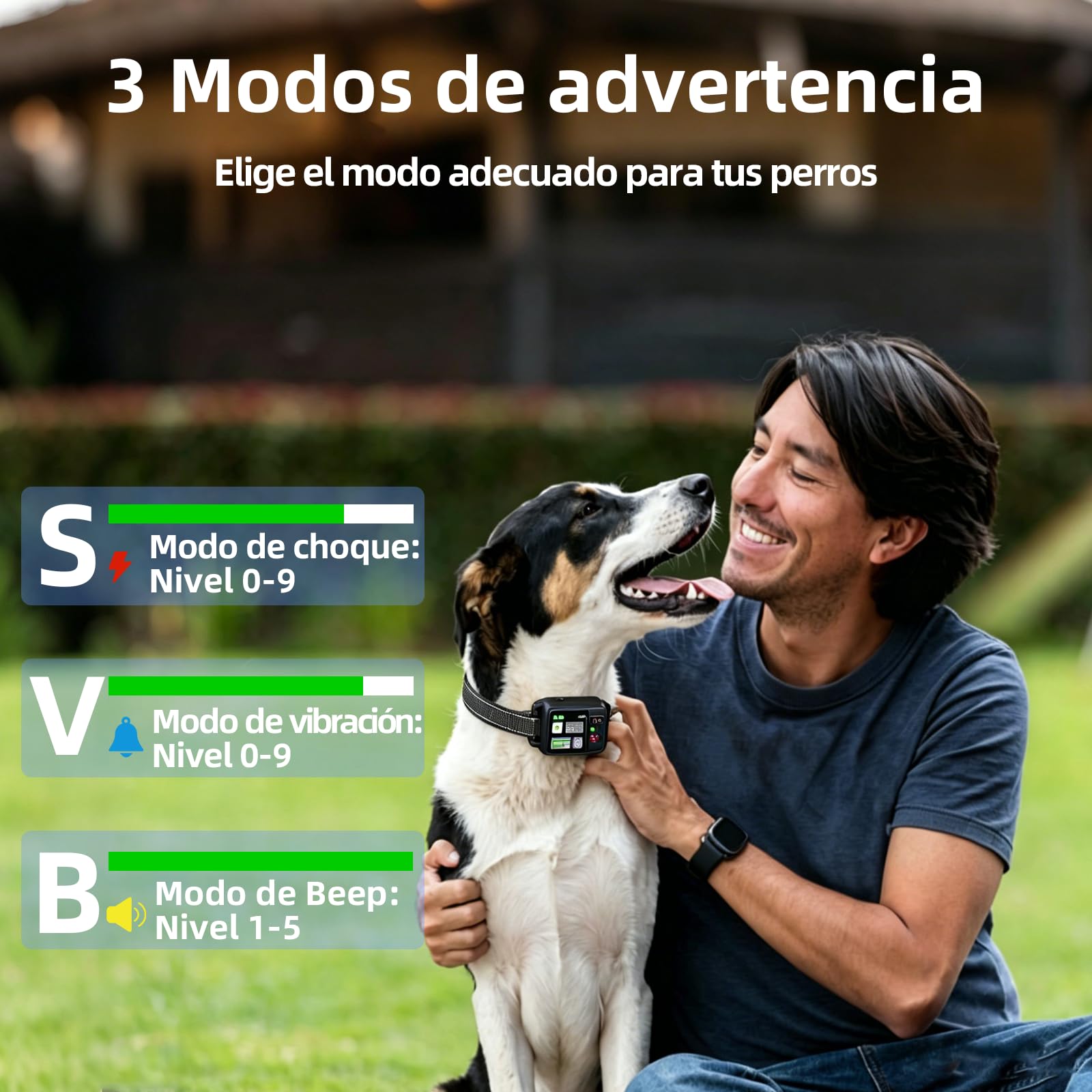 Sistema de Valla Inalámbrica GPS para Perros, Distancia Ajustable 15-2000m, 3 Modos de Entrenamiento, Carga Magnética, Impermeable, Sin Suscripciones, Ideal para Perros Grandes, Medianos y Pequ