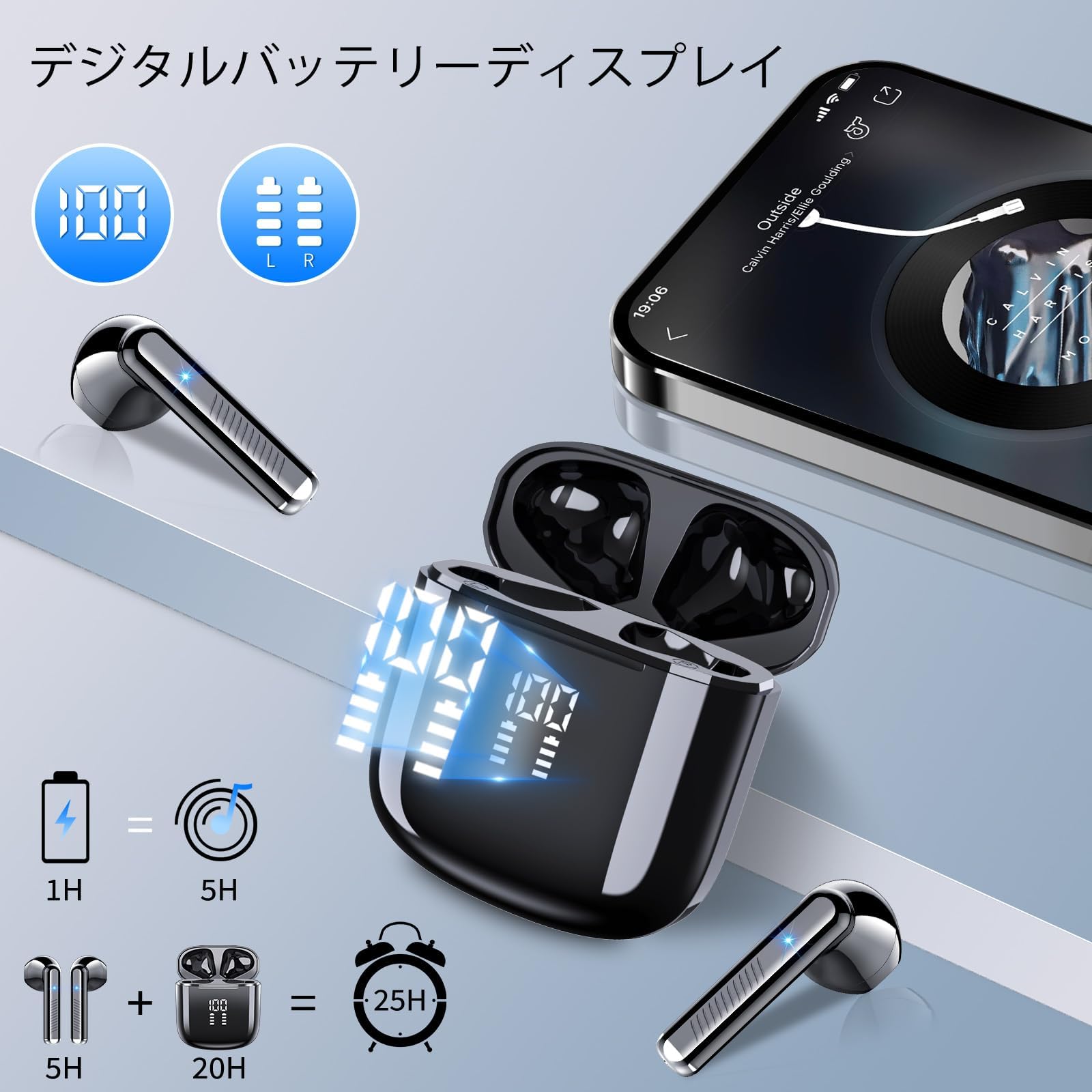 Amazon.co.jp: ワイヤレスイヤホン Bluetooth イヤホン Bluetooth技術