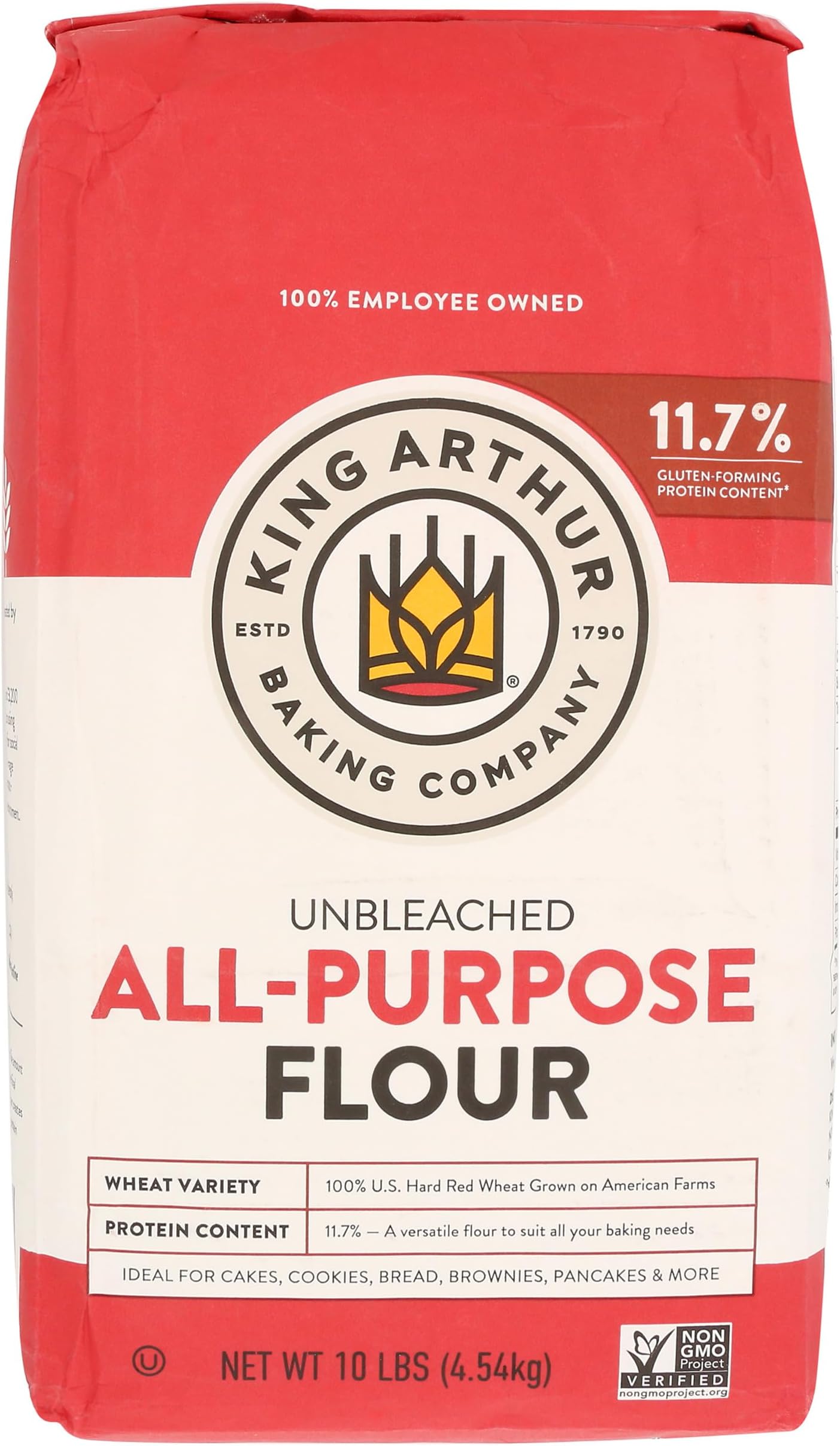 King Arthur, All Purpose Unbleached Flour, Non-GMO Project Verified, Certified Kosher, No Preservatives, 10 Pounds