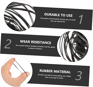 DVD Drive Belts Cassette Belt Cassette Tape Machine Belt 50pcs Recorder Rubber Belts Cassette Player Belts Replacement