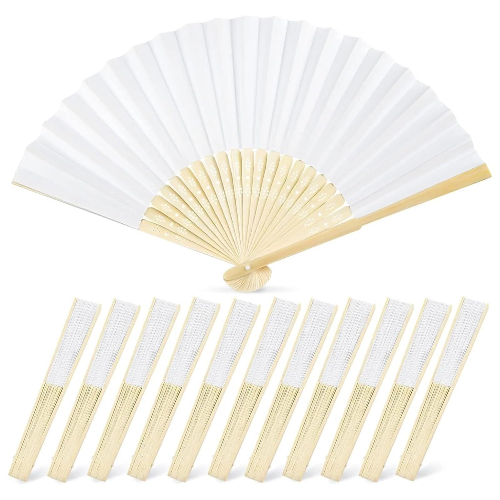 Papierfächer 30 Stück faltbare Bambusfächer (Hochzeit/Party & DIY-Dekor) für Wanddekoration, Party